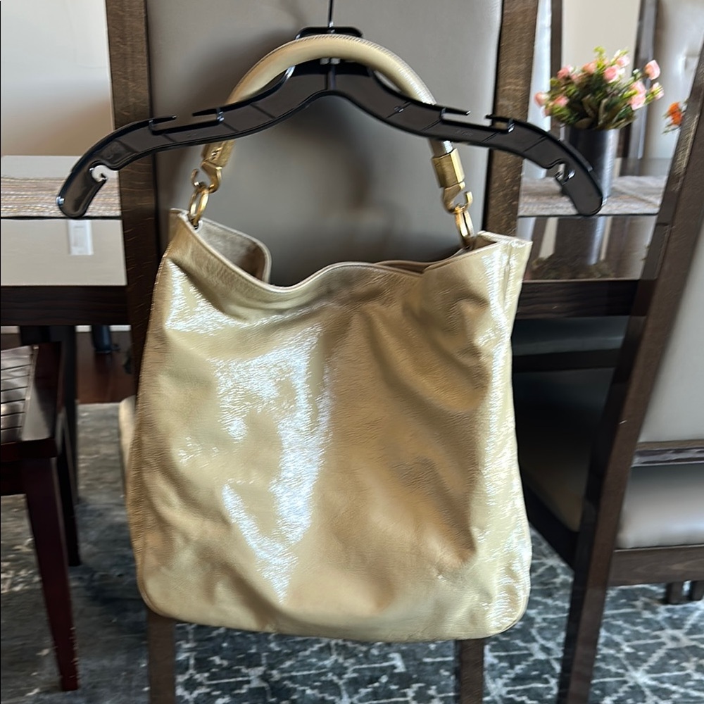 YSL patent leather shoulder bag